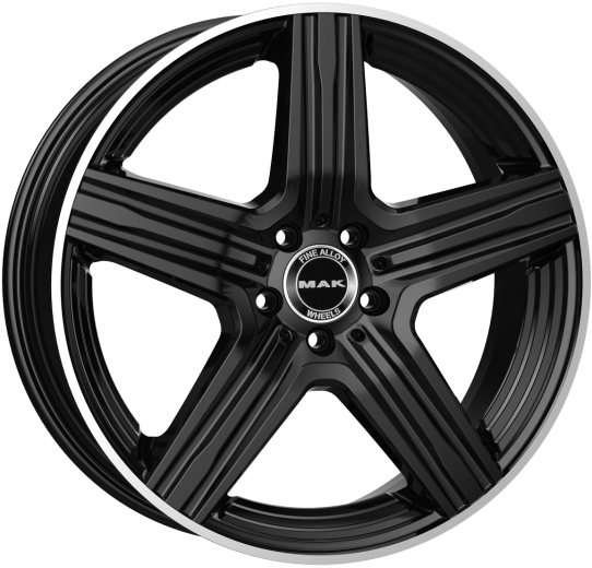 Фото MAK Lewis 9x18 5x112 ET42 dia 66,6 gloss black mirror ring