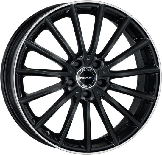 Фото MAK Komet 8x18 5x112 ET48 dia 66,6 gloss black mirror ring