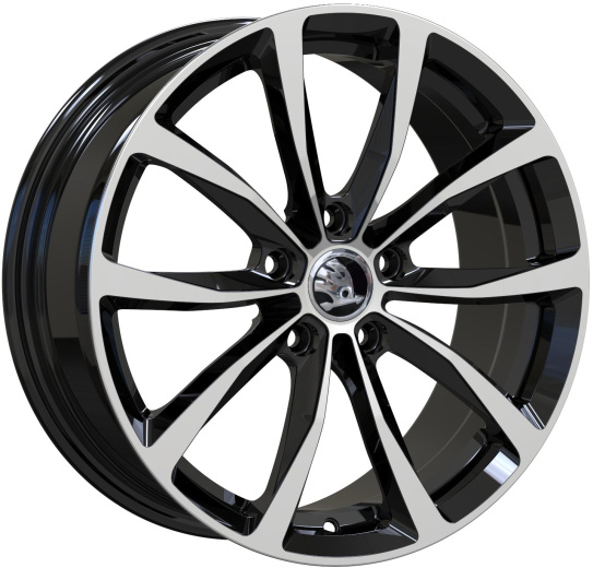 Фото Кованные диски Wolf VW Jetta 7x17 5x112 ET50 dia 57,1 черный+полировка