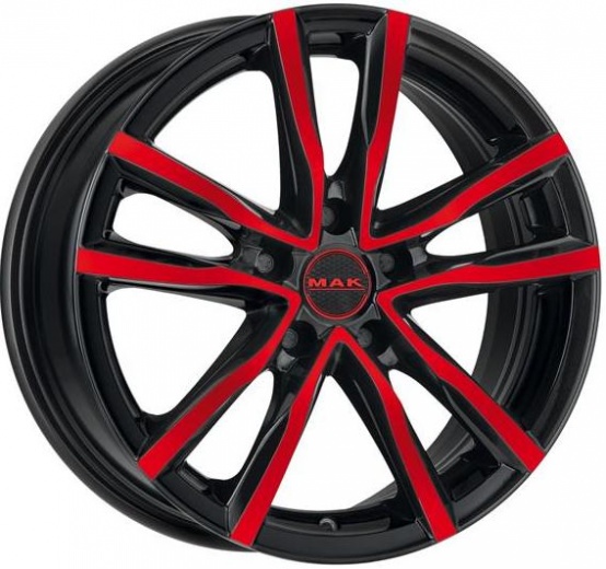 Фото MAK Milano 7x17 5x112 ET42 dia 76 black and red