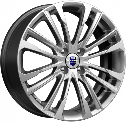 Фото K&K Сильверстоун 6,5x17 4x100 ET41 dia 60,1 сильвер Россия