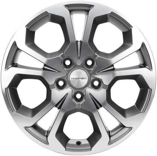 Фото Khomen Wheels KHW1711 (Arkana/Kaptur) 6,5x17 5x114,3 ET50 dia 66,1 gray-FP Россия