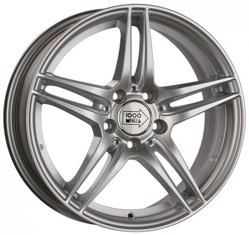 Фото 1000 Miglia MM037 7,5x17 5x112 ET47 dia 66,6 silver gloss