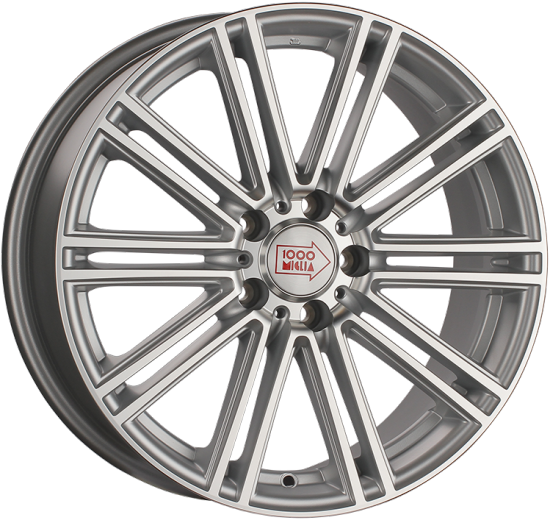 Фото 1000 Miglia MM1005 8x18 5x112 ET45 dia 66,6 matt silver polished
