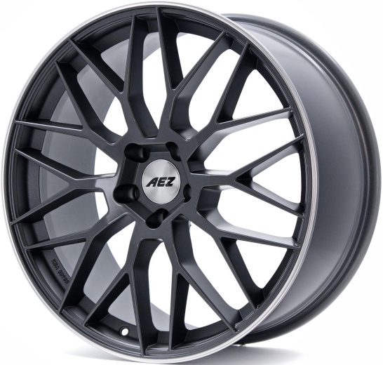 Фото AEZ Crest dark 7.5x17 5x114.3 ET48 dia 71.6 anthracite matt polished lip