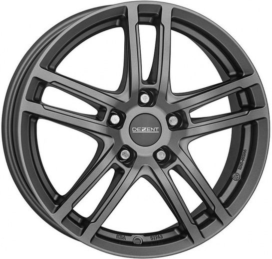 Фото DEZENT TZ graphite 7,5x18 5x100 ET38 dia 60,1 matt graphite