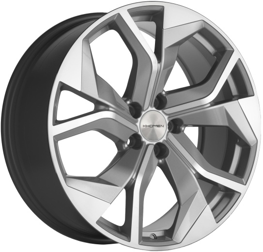 Фото Khomen Wheels KHW2006 (Q8) 8,5x20 5x112 ET20 dia 66,5 brilliant silver-FP