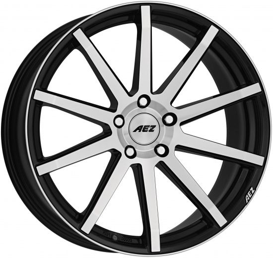 Фото AEZ Straight 9.5x19 5x112 ET25 dia 70.1 black polished