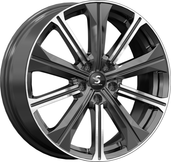 Фото Premium Replica Wheels КР013 7x19 5x108 ET36 dia 65,1 diamond black gris