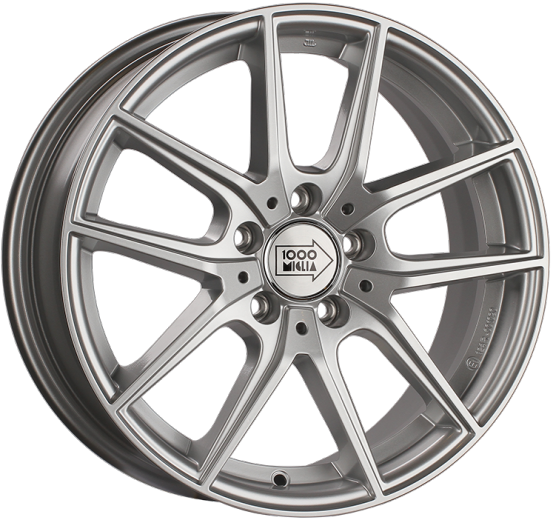 Фото 1000 Miglia MM041 7,5x17 5x114,3 ET45 dia 67,1 silver gloss