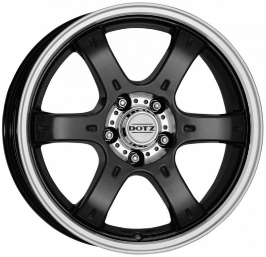 Фото DOTZ Crunch 8x16 6x139,7 ET35 dia 67,1 matt black polished lip