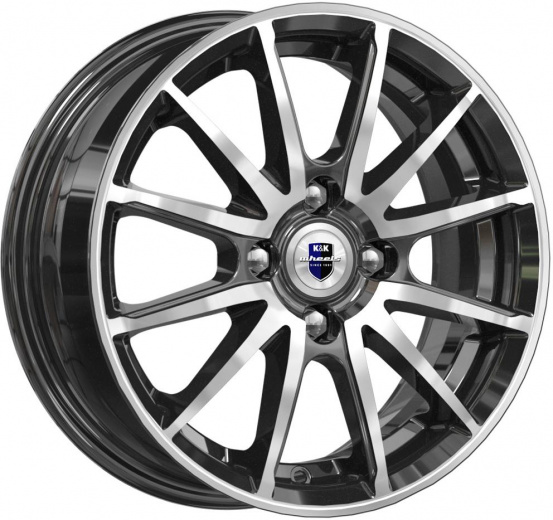 Фото K&K Квант 5,5x14 4x100 ET38 dia 60,1 алмаз черный