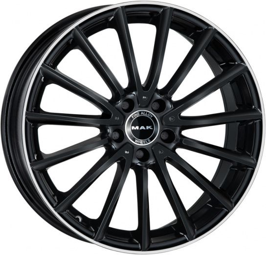 Фото MAK Komet 7,5x17 5x112 ET36 dia 66,6 gloss black mirror ring