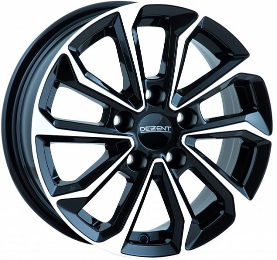 Фото DEZENT KS black polished 7,5x18 5x115 ET42 dia 70,2 black full polished