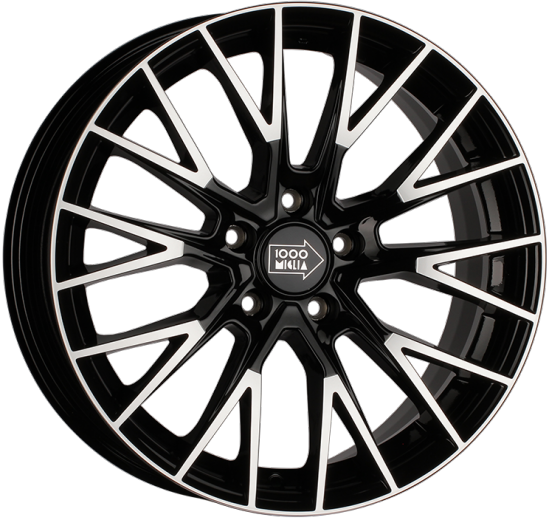 Фото 1000 Miglia MM1009 7x17 5x114,3 ET50 dia 67,1 gloss black polished