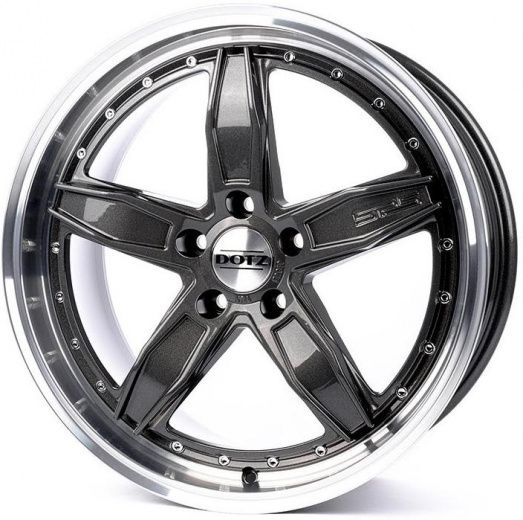 Фото DOTZ SP5 dark 8x18 5x120 ET35 dia 72,6 anthracite polished lip