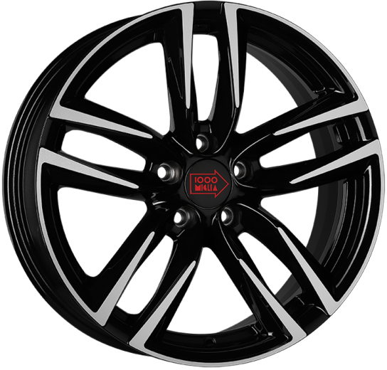 Фото 1000 Miglia MM1011 8x18 5x112 ET40 dia 66,6 gloss black polished