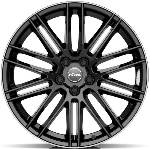Фото Rial KiboX 9,5x21 5x112 ET22 dia 66,6 diamond black lip polished