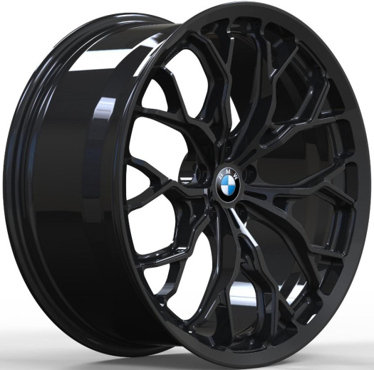 Фото Кованные диски PF13 RS BMW X7 9,5x21 5x112 ET30 dia 66,5 черный глянцевый