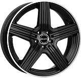 MAK Lewis 9x18 5x112 ET42 dia 66,6 gloss black mirror ring