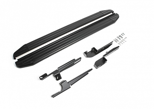 Порог-площадка Rival Premium-Black для Chevrolet Niva 2002-2009-
