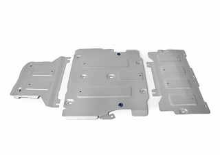 Комплект защит картер + КПП + раздаточная коробка Rival на Audi A7 2018- 3.0 (340 л.с.) (толщина 4 мм)