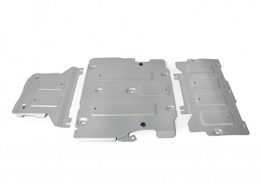 Комплект защит картер + КПП + раздаточная коробка Rival на Audi A7 2018- 3.0 (340 л.с.) (толщина 4 мм)