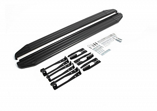 Порог-площадка Rival Premium-Black для Subaru Forester 2013-2015-
