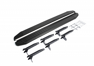 Порог-площадка Rival Premium-Black для Volkswagen Amarok 2010-2016