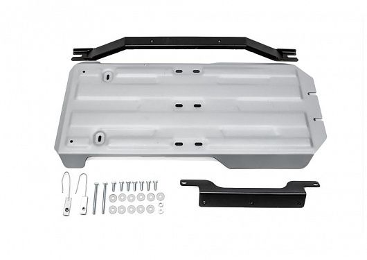 Алюминиевая защита КПП + раздаточной коробки Rival на Toyota Land Cruiser 150 Prado 2013-2017 2.7; 3.0d; 4.0; 2.8d (толщина 4 мм)