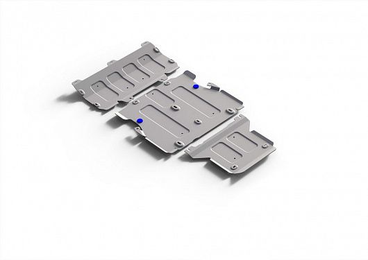 Комплект защит картер + КПП + раздаточная коробка Rival на Audi Q5 2017- 2.0; АКПП; 3 Части (толщина 4 мм)