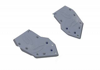 Алюминиевая защита топливного бака Rival на Jeep Grand Cherokee 2014-2018 3.0; 3.0d; 3.6; 5.7 (толщина 4 мм)