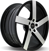 Vissol V-080L 8,5x19 5x120 ET15 dia 74,1 black with machined face