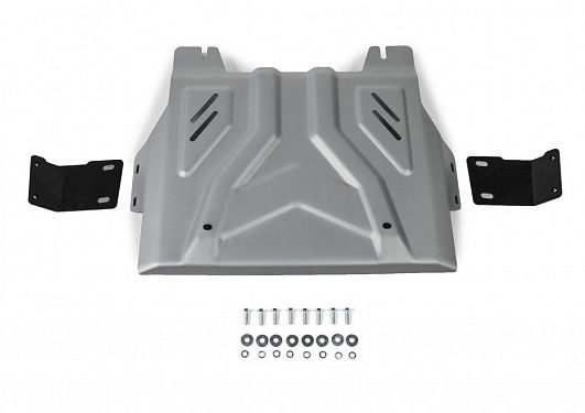 Алюминиевая защита раздаточной коробки Rival на Mitsubishi Pajero Sport 2016- 3.0; 2.4d (толщина 4 мм)