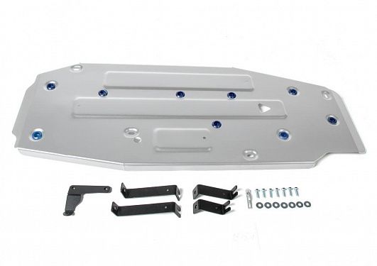 Алюминиевая защита топливного бака Rival на Geely Atlas 2018- 2.0; 2.4 (толщина 4 мм)