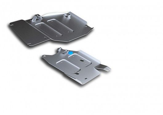 Алюминиевая защита раздаточной коробки + топливных трубок Rival на Jeep Grand Cherokee 2014-2018 3.0; 3.0d; 3.6; 5.7 (толщина 4 мм)