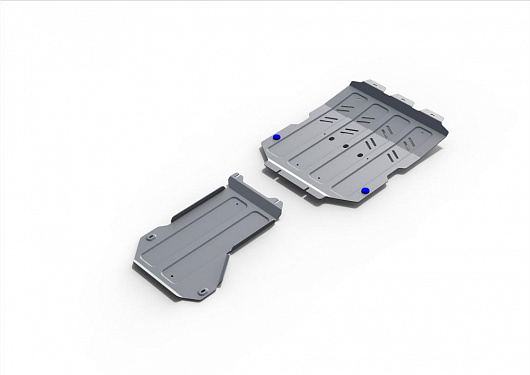 Комплект защит картер + КПП + раздаточная коробка Rival на Maserati Levante 2016-2017 3.0 (350л.с); 3.0 (430л.с); 3.0d (275л.с); 2 Части (толщина 4 мм)