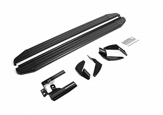 Порог-площадка Rival Premium-Black для Toyota Hilux 2005-2011-2015