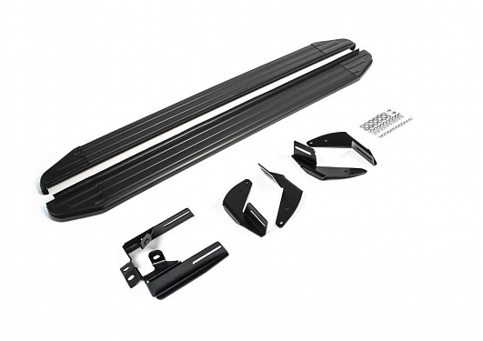 Порог-площадка Rival Premium-Black для Toyota Hilux 2005-2011-2015