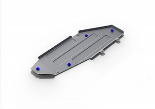 Алюминиевая защита топливного бака Rival на Toyota Land Cruiser 200 2015- 4.5d (толщина 6 мм)