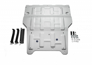 Алюминиевая защита картера + КПП Rival на Audi Q3 2011- 2.0; 2.0d (толщина 4 мм)