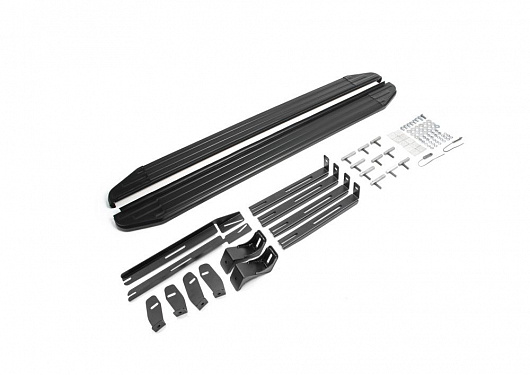 Порог-площадка Rival Premium-Black для Ssang Yong Actyon Sport 2012-