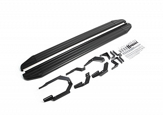 Порог-площадка Rival Premium-Black для Toyota Rav 4 2013-2015