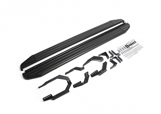 Порог-площадка Rival Premium-Black для Toyota Rav 4 2013-2015