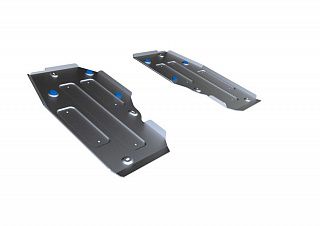 Алюминиевая защита топливного бака Rival на Mercedes-Benz GLS 2016- 500; 400; 350d (толщина 4 мм)