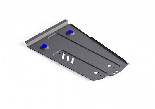 Алюминиевая защита раздаточной коробки Rival на Mitsubishi Pajero IV 2011- 3.0; 3.2d(188л.с., 200л.с.); 3.8 (толщина 4 мм)