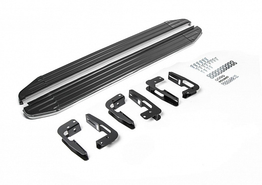 Порог-площадка Rival Premium для Mitsubishi Pajero IV 2006-2011-2014-