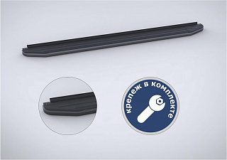 Порог-площадка Rival Premium-Black для Hawtai Boliger 2014-