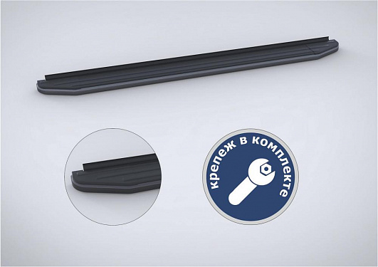 Порог-площадка Rival Premium-Black для Hawtai Boliger 2014-