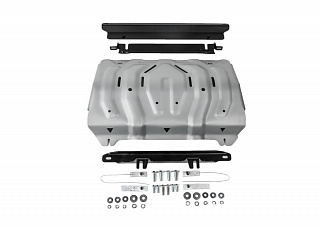 Алюминиевая защита радиатора Rival на Mitsubishi Pajero Sport 2016- 3.0; 2.4d (толщина 4 мм)